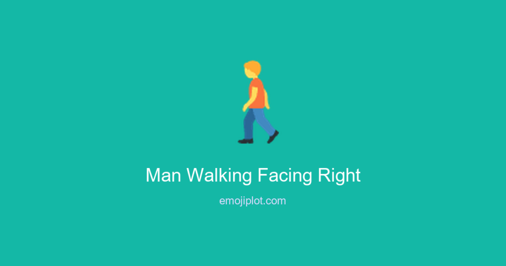 🚶‍♂️➡ Man Walking Facing Right Emoji Meaning