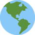🌎 Globo mostrando o significado do emoji das Américas