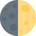 🌓 Significado do emoji da lua crescente