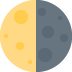 🌗 Significado do emoji da lua minguante