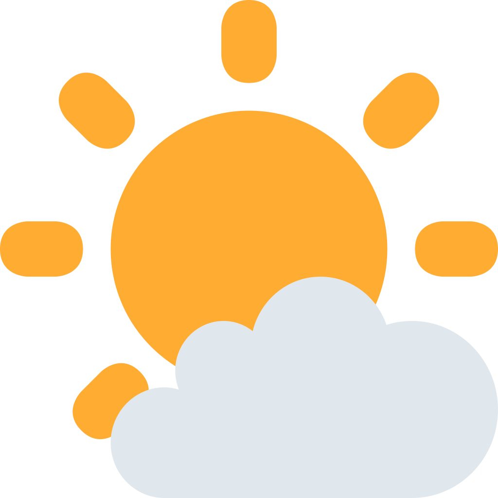 🌤 Significado de Sol atrás de uma pequena nuvem Emoji