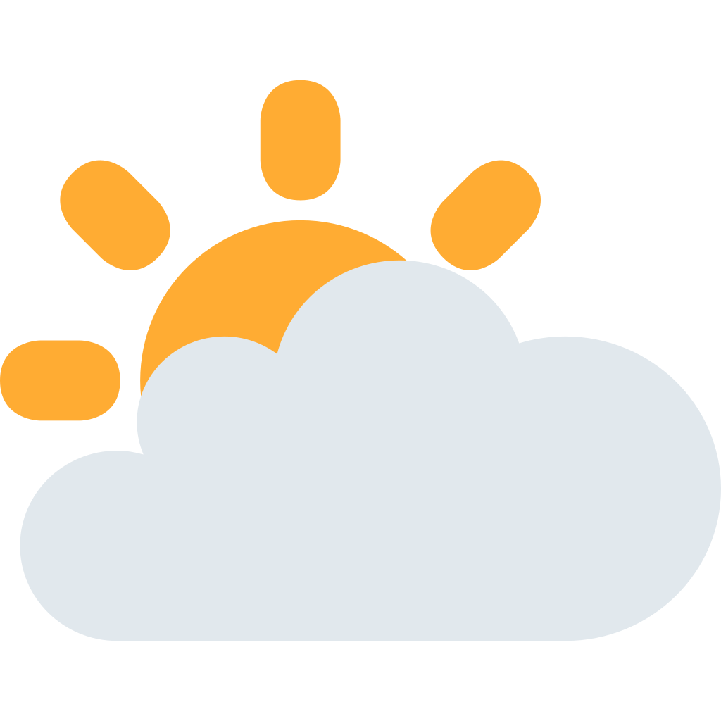 🌥 Significado de Sol atrás de uma grande nuvem Emoji