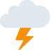 🌩 Significado de Nuvem com Relâmpago Emoji