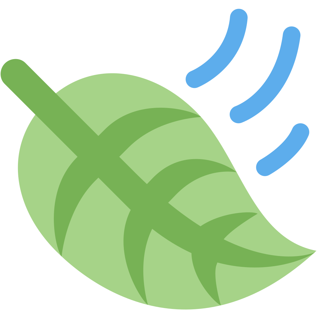 🍃 Significado de Folha tremulando ao vento Emoji