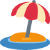 🏖 Significado de praia com guarda-chuva Emoji