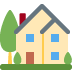 🏡 Significado de casa com jardim Emoji