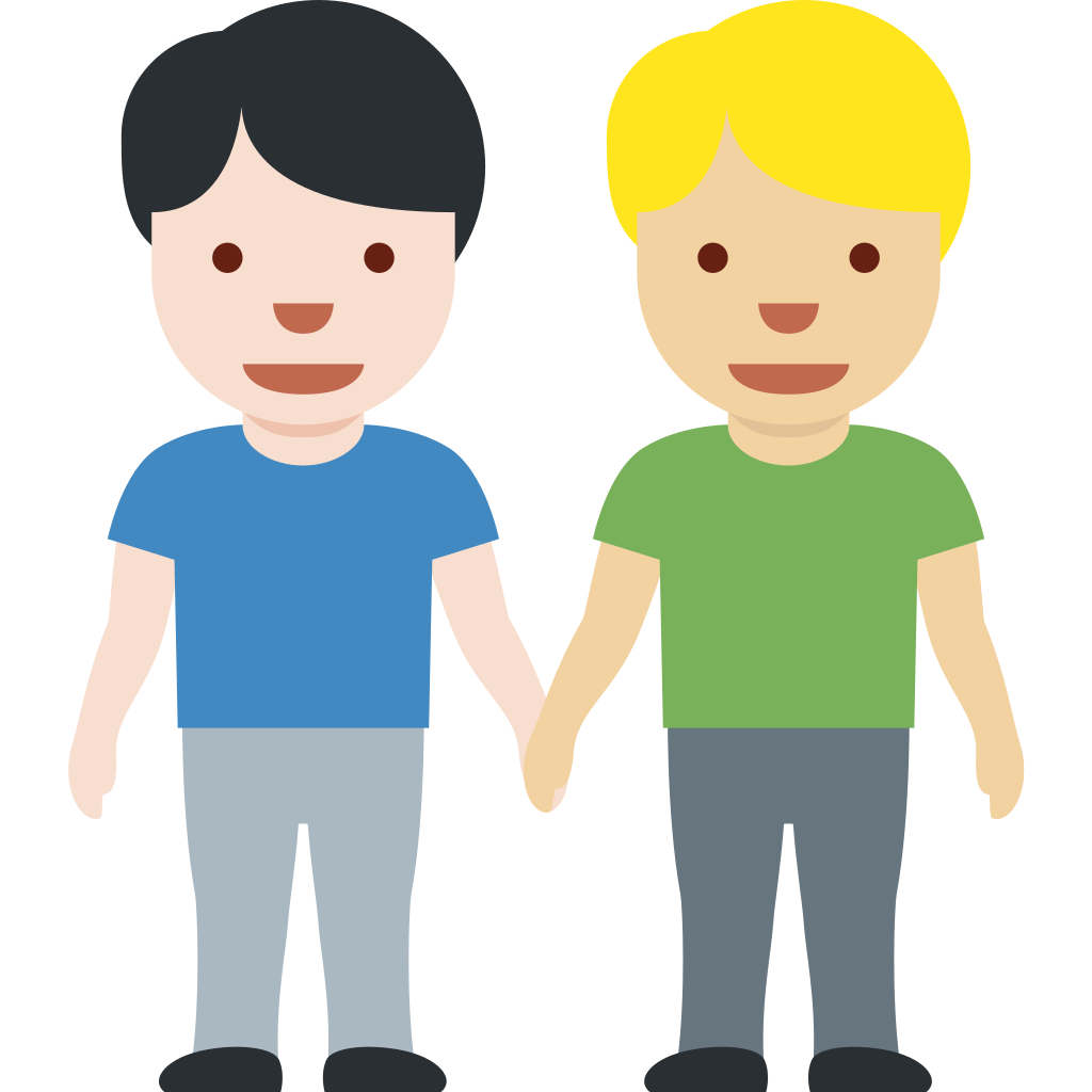 👨🏻‍🤝‍👨🏼 Men Holding Hands Emoji Meaning