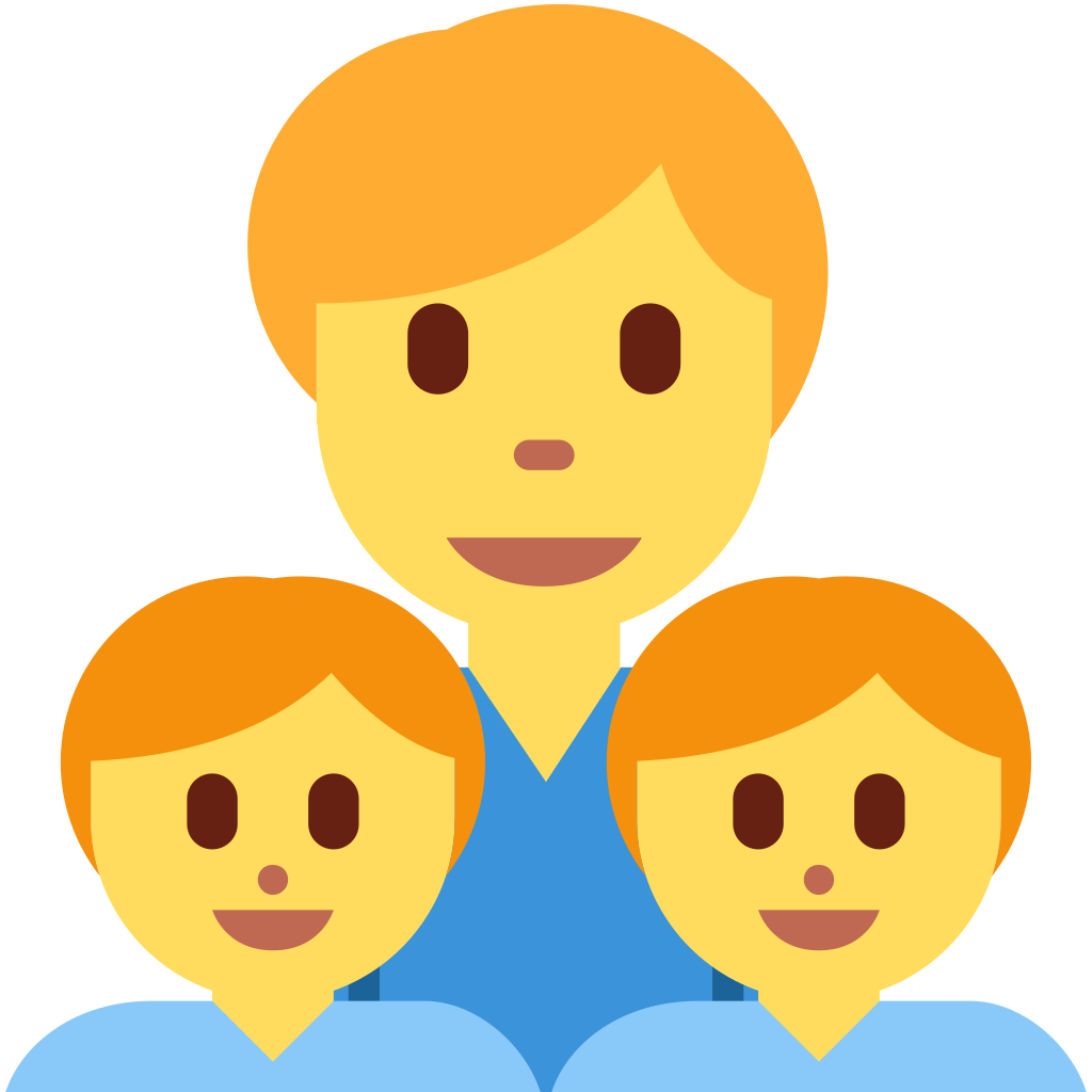 👨‍👦‍👦 Family: Man, Boy, Boy Emoji Meaning