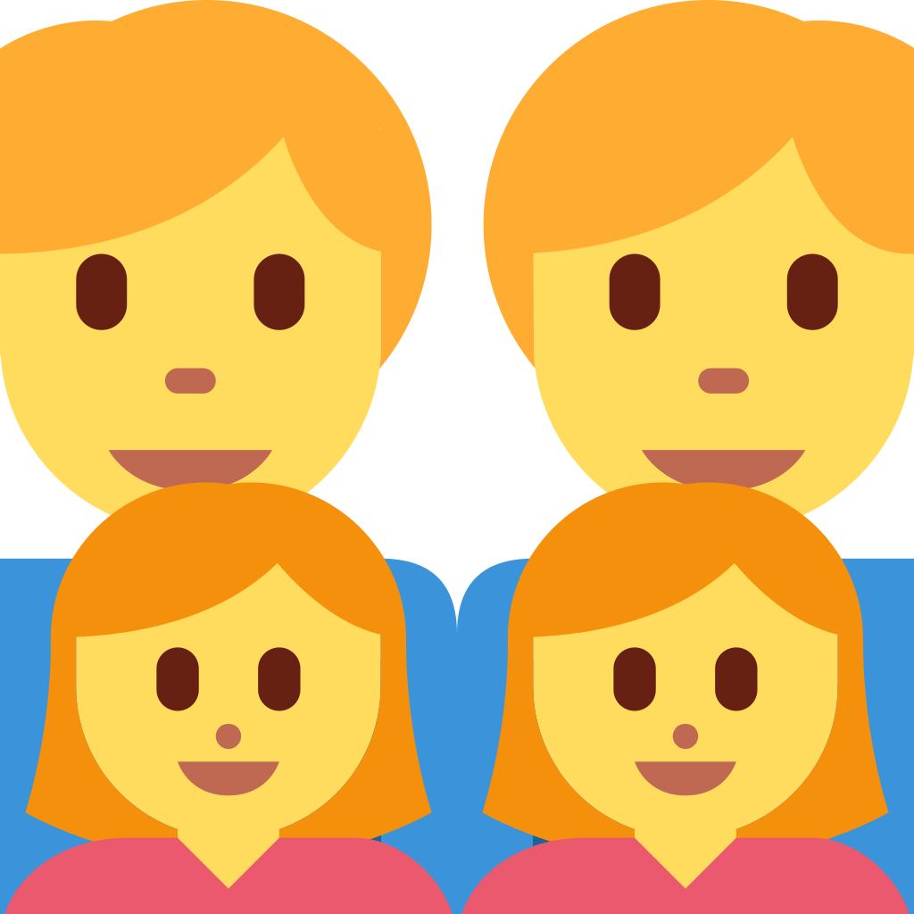 👨‍👨‍👧‍👧 Family: Man, Man, Girl, Girl Emoji Meaning