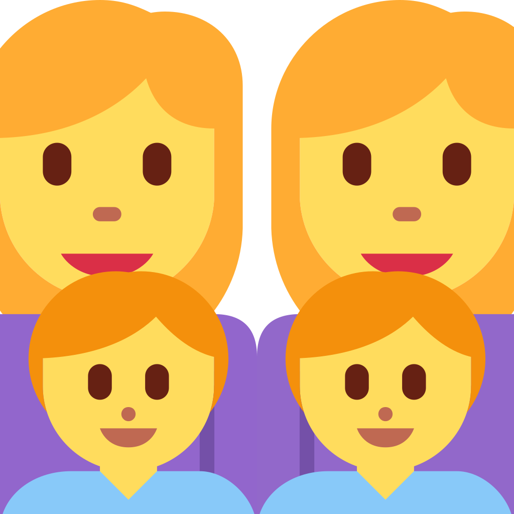 👩‍👩‍👦‍👦 Family: Woman, Woman, Boy, Boy Emoji Meaning