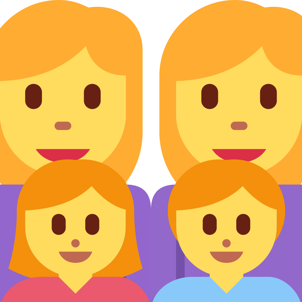 👩‍👩‍👧‍👦 Family: Woman, Woman, Girl, Boy Emoji Meaning