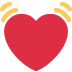 💓 Significado do emoji de coração batendo