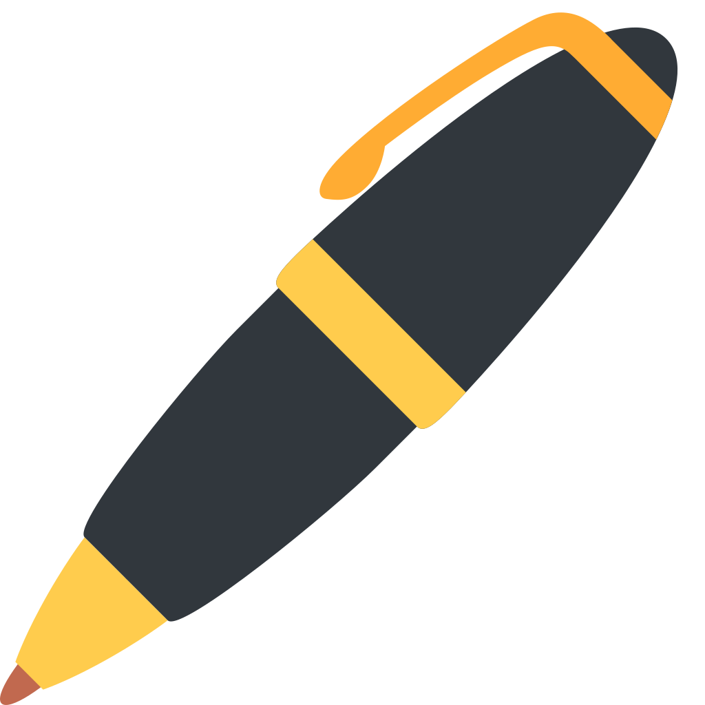 🖊 Caneta Emoji Significado & Guia de uso