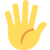 🖐 Significado de Emoji de mão com os dedos abertos