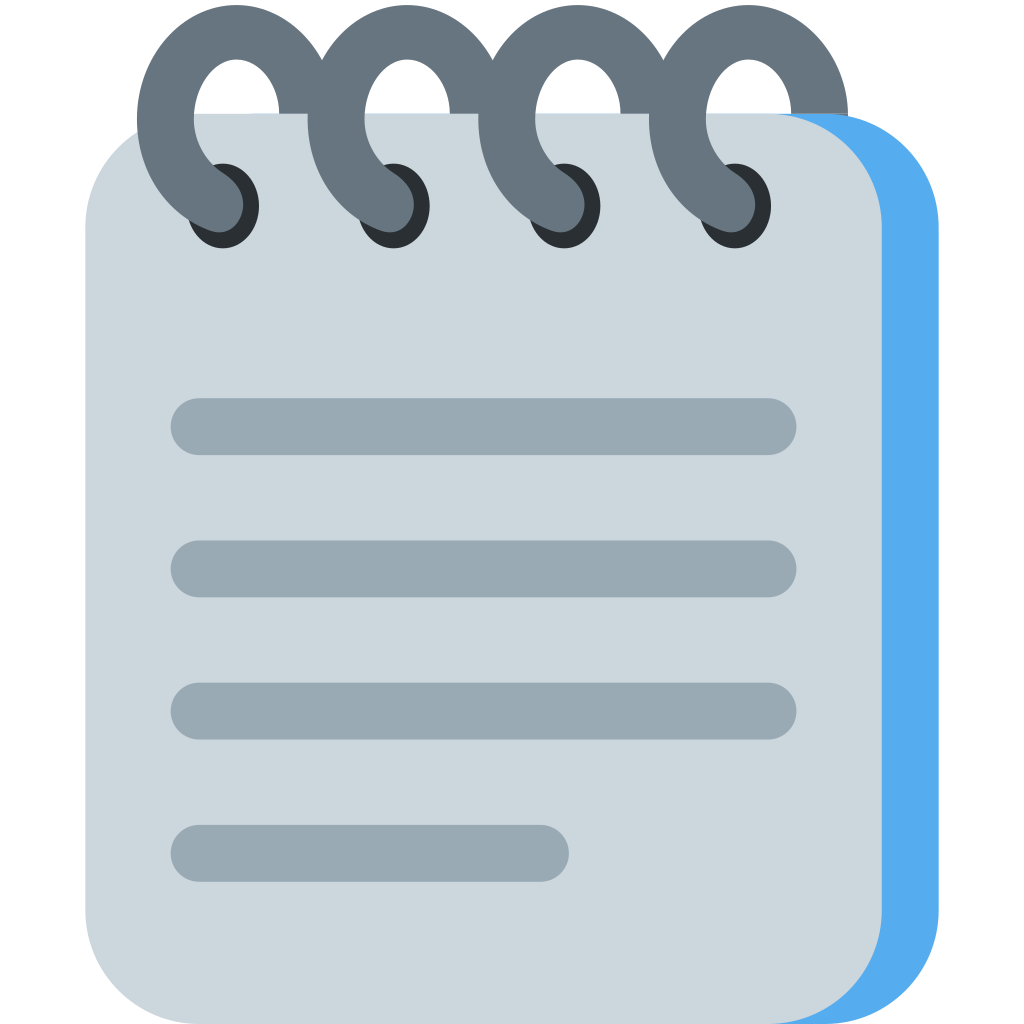 🗒 Significado de Emoji do bloco de notas em espiral