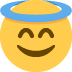 😇 Rosto sorridente com significado de Halo Emoji