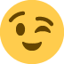 Cara piscando 😉 significado emoji