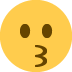 😗 Significado de emoji de rosto beijando