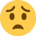 😟 Significado de emoji de rosto preocupado