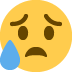 😥 Significado do emoji de rosto triste, mas aliviado