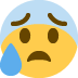 😰 Rosto ansioso com significado de emoji de suor