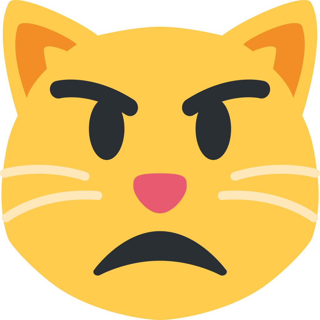 😾 Significado de emoji de gato fazendo beicinho