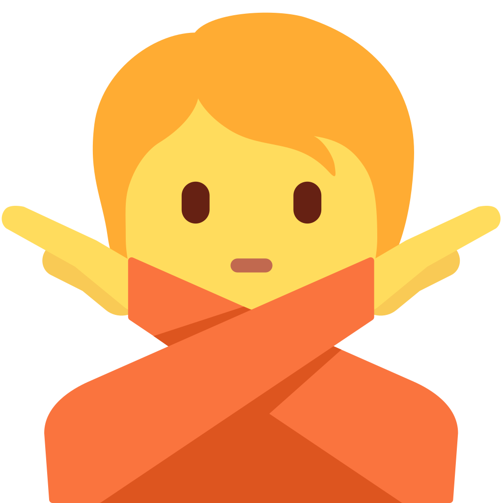 🙅‍♂️ Homem sem gesto de gesto Emoji Significado
