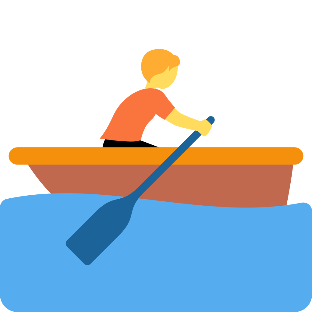 🚣 Significado de pessoa remando barco a remos