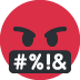 🤬 Significado do emoji rosto com símbolos na boca