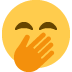 🤭 Rosto com a mão na boca Emoji Significado