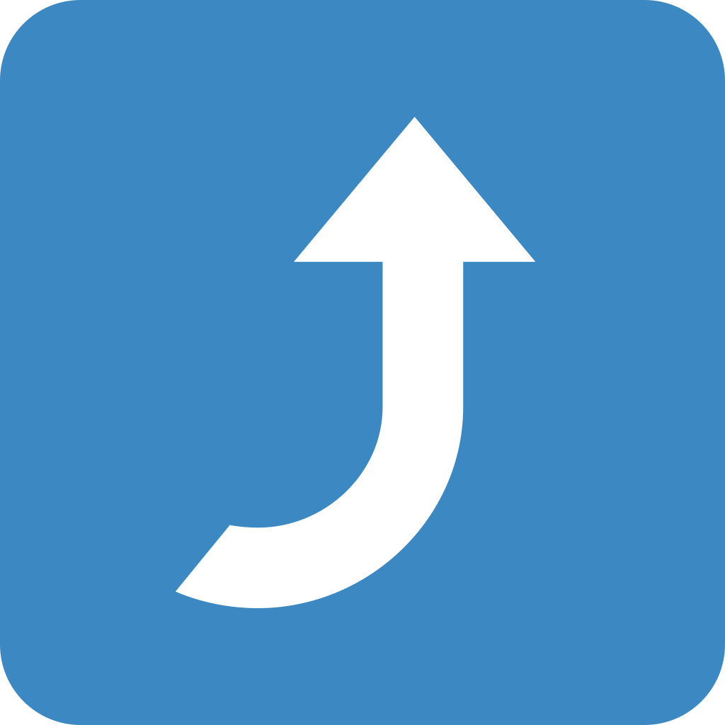 ⤴ Right Arrow Curving Up Emoji Meaning